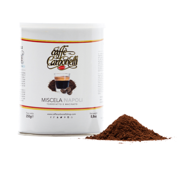 Boite de café napoli moulu de la marque Carbonelli