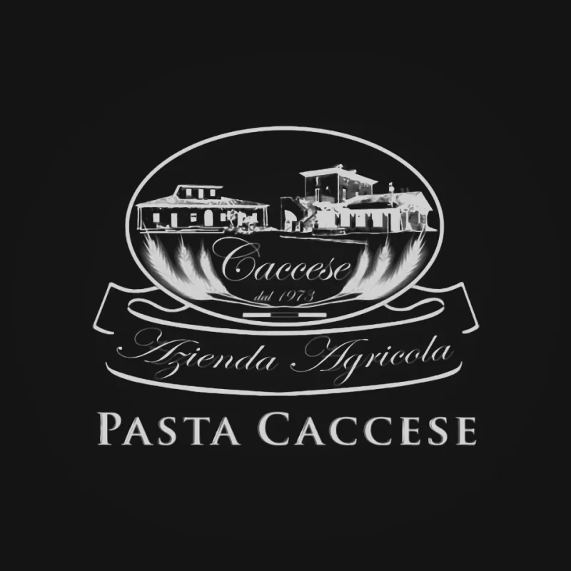 Logo de la marque Pasta Caccese sur fond noir