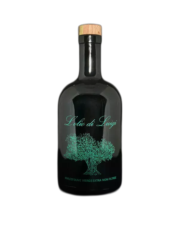 Bouteille d'huille d'olive de la marque L'Olio Di Luigi