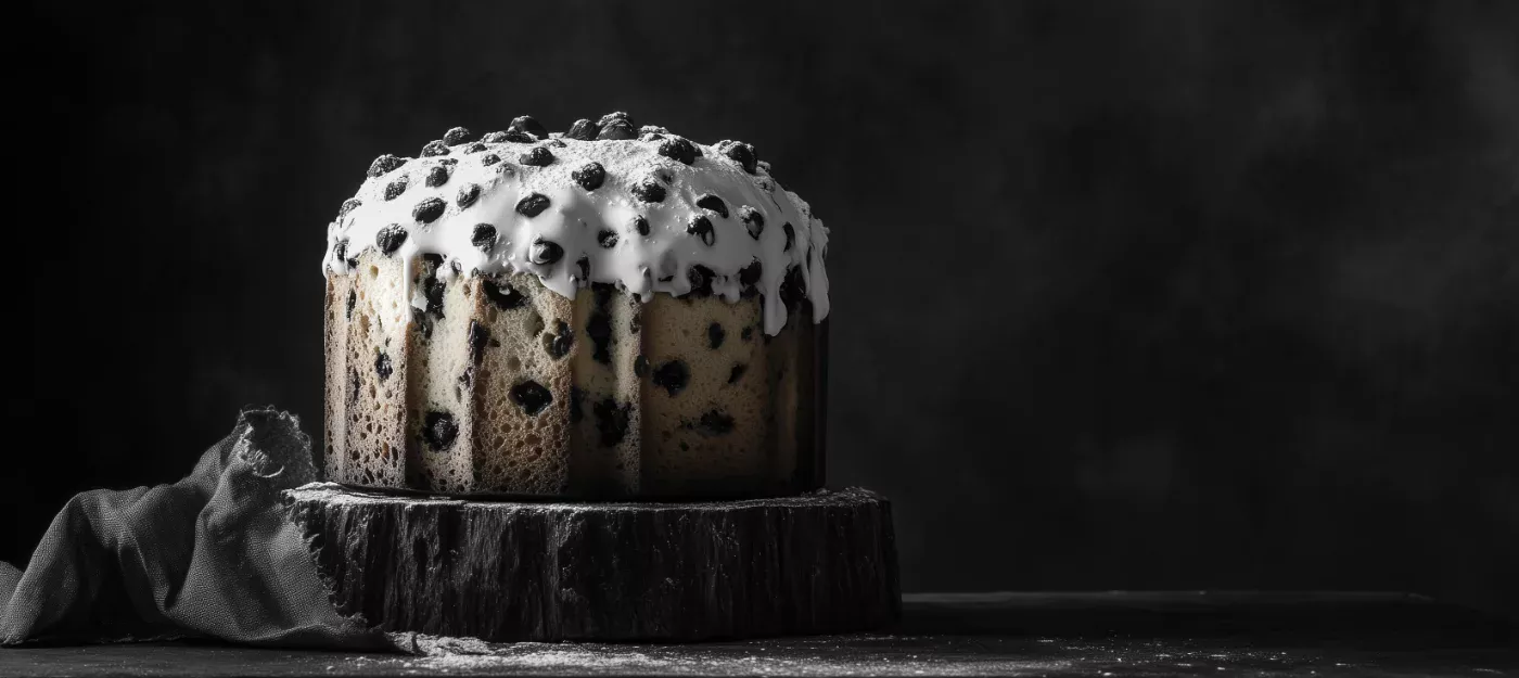 Un panettone avec un glaçage