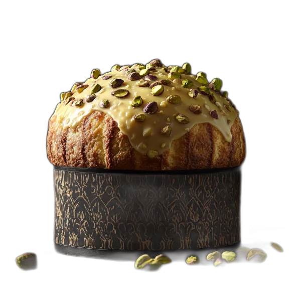 Panettone à la crème de pistache du pâtissier Pietro Macellaro