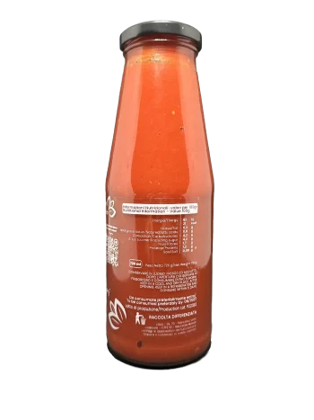 Verso du Pot de Passata 3 tomates de la marque Indispensabile